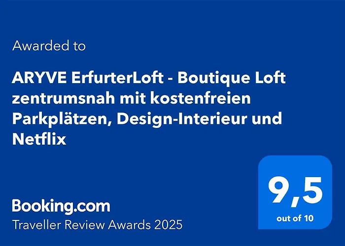 Aryve Erfurterloft - Boutique Loft Zentrumsnah Mit Kostenfreien Parkplaetzen, Design-Interieur Und Netflix